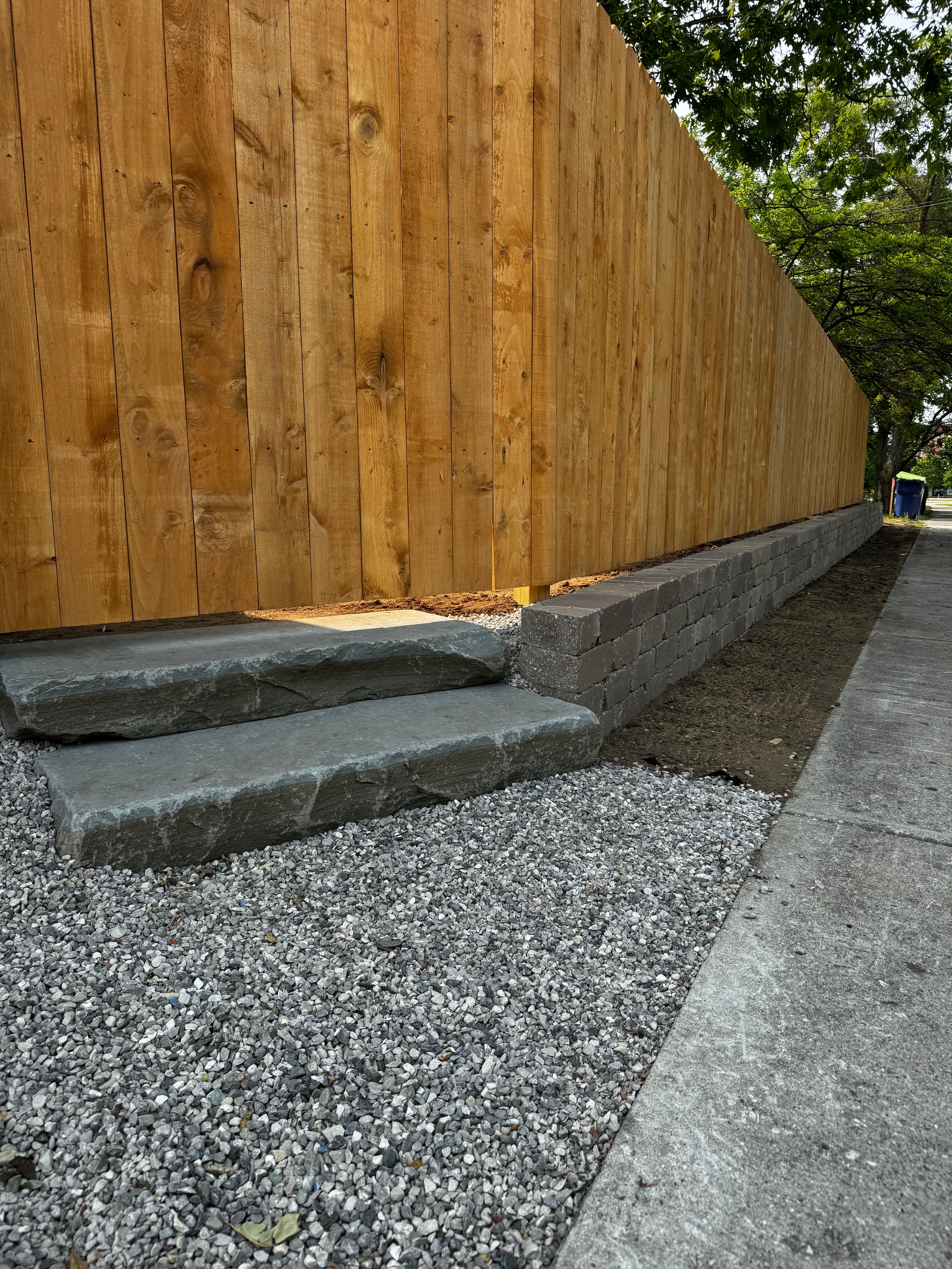 Project Privacy Fence and Stone Wall Build in Downtown Traverse City image