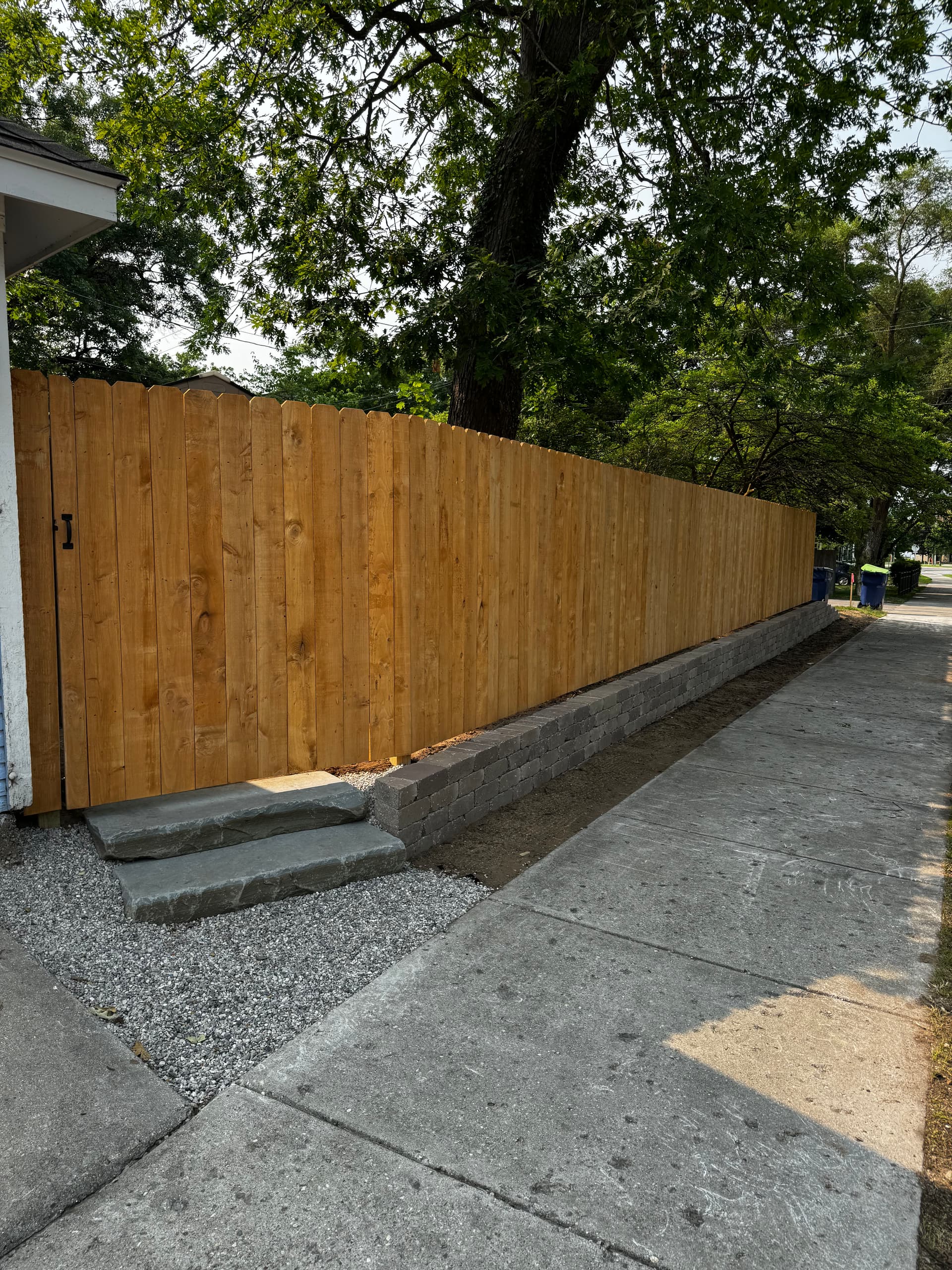 Gallery photos for Privacy Fence and Stone Wall Build in Downtown Traverse City: Image #1