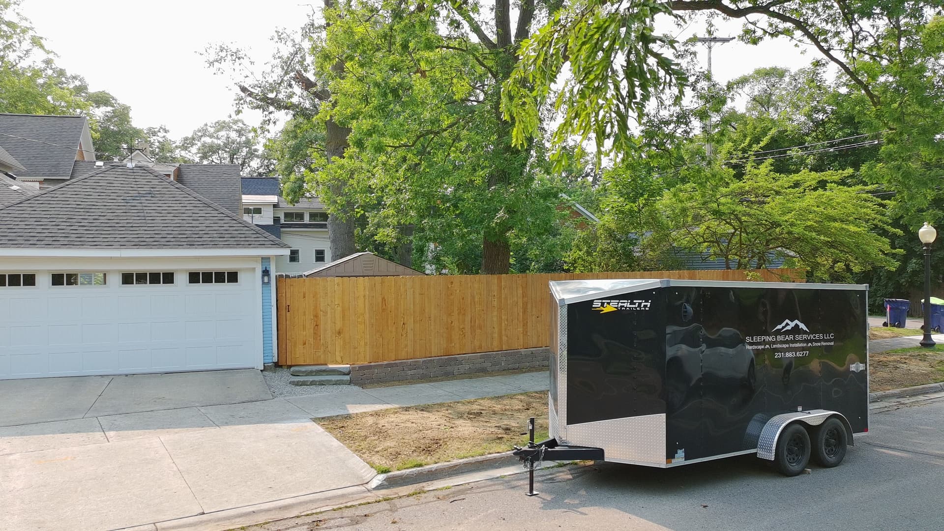 Gallery photos for Privacy Fence and Stone Wall Build in Downtown Traverse City: Image #2