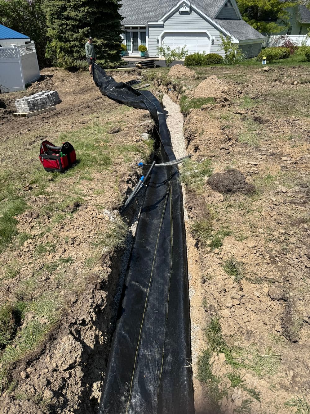Gallery photos for Patio Install Turned Drainage Rescue in Traverse City: Image #6