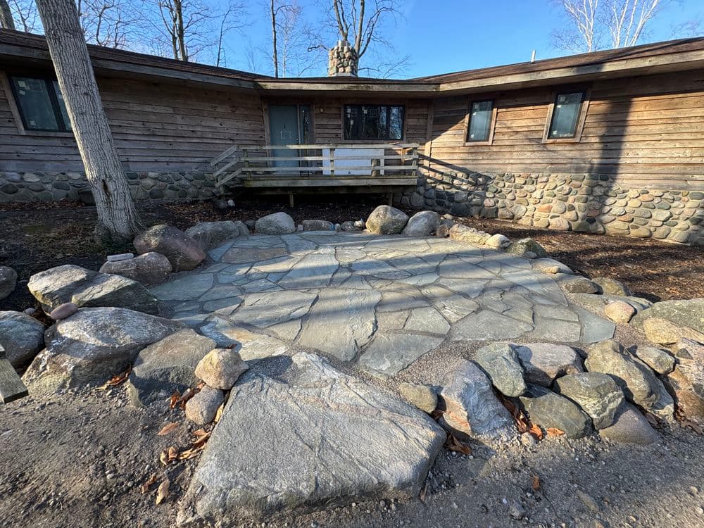 New York Flagstone Patios on an Abandoned Cabin Near Lake Michigan image