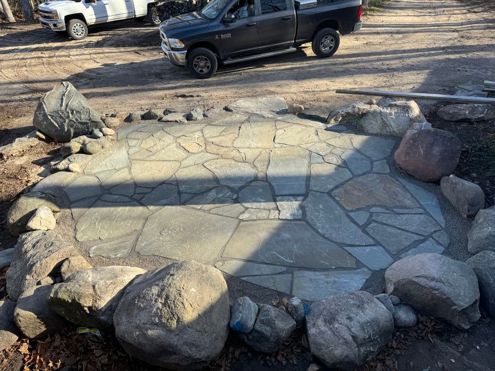 Gallery photos for New York Flagstone Patios on an Abandoned Cabin Near Lake Michigan: Image #1