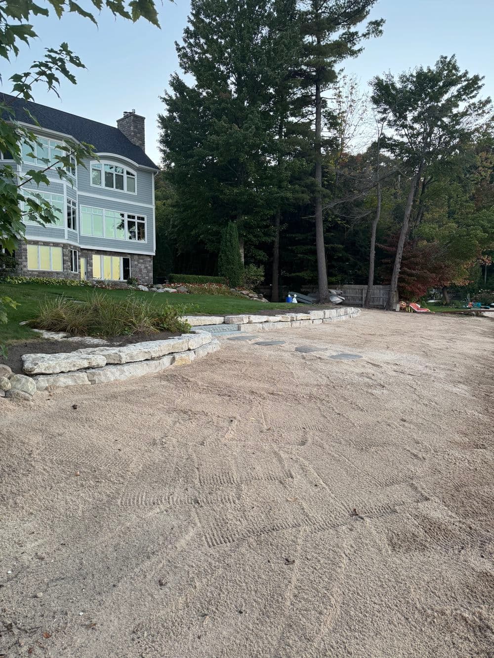 Gallery photos for Limestone Outcroppings and NY Bluestone Steps Fix a Failing Beach Transition: Image #4