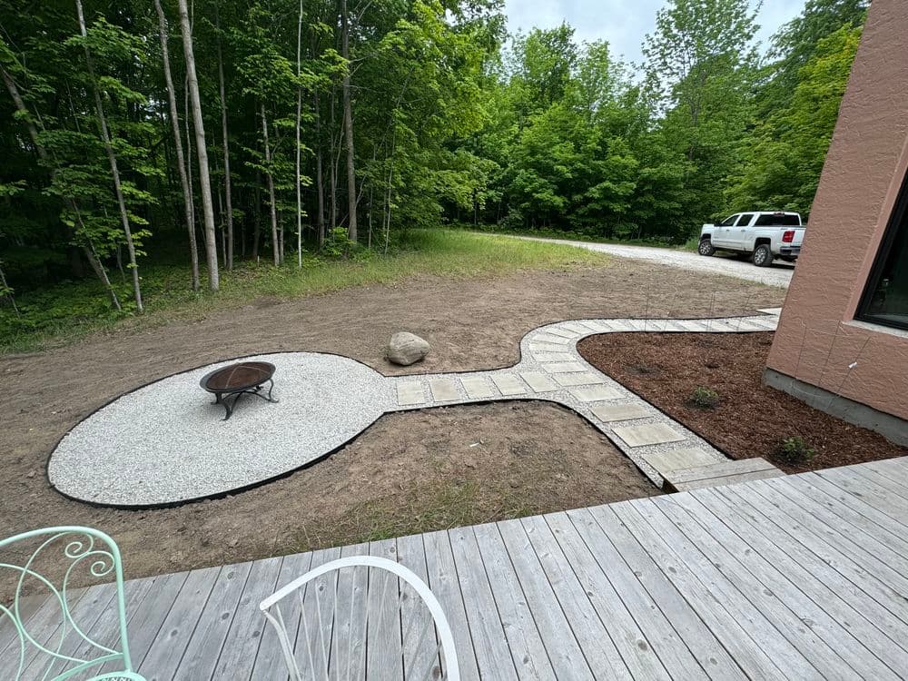 Gallery photos for Paver Patio, Fire Pit Area and Walkways for a New Build in Cedar: Image #3