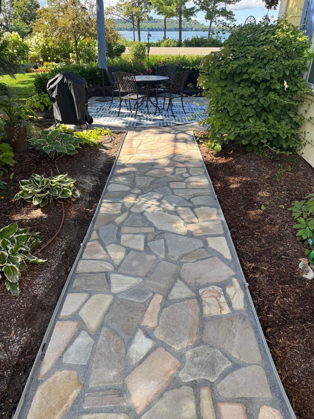 Gallery photos for Flagstone Patio and Path Reset on Peninsula Drive Traverse City: Image #3