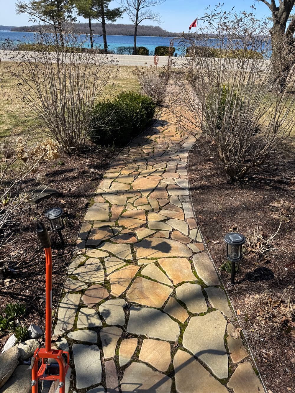 Gallery photos for Flagstone Patio and Path Reset on Peninsula Drive Traverse City: Image #12