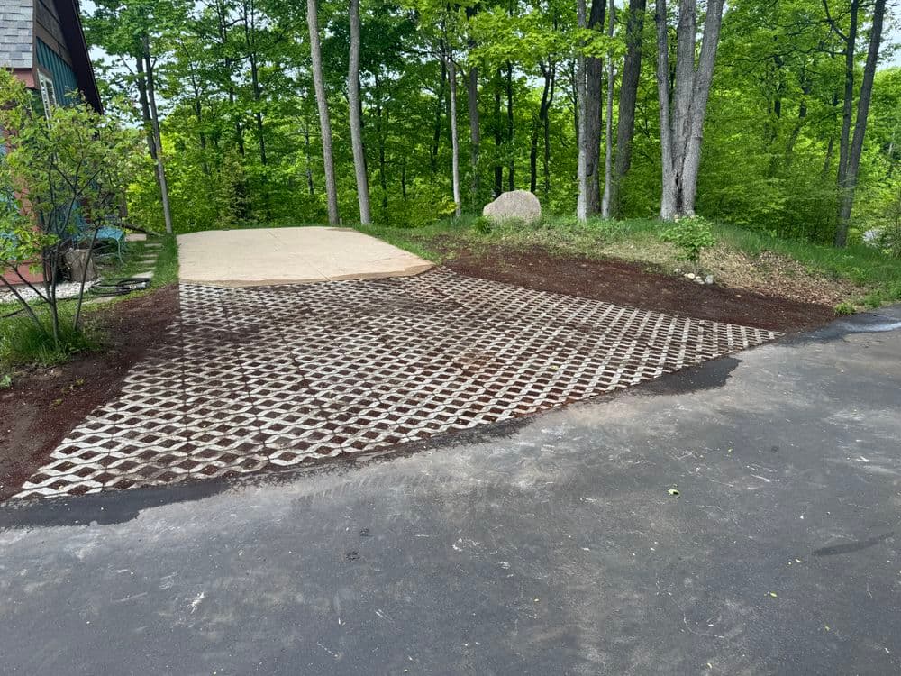 Gallery photos for Unilock Turfstone Driveway Turns an Awkward Space into a Greenscape: Image #2